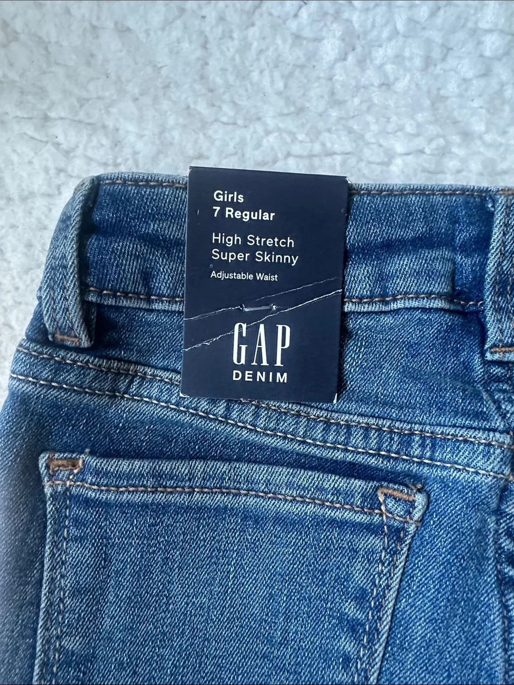 GAP Kids Blue Distressed Slim Jeans